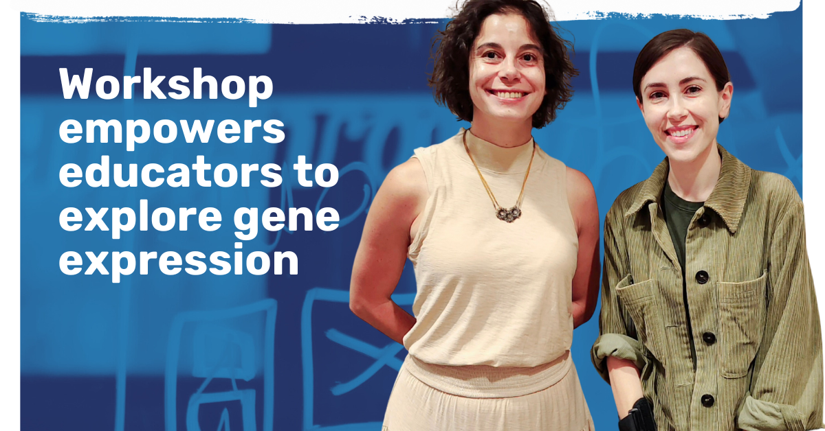 Anne Carvunis, faculty, and April Rich, PhD student, hosted a gene expression workshop.