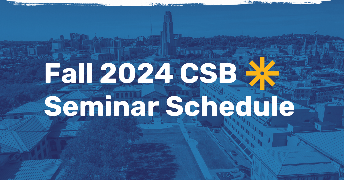 Fall 2024 CSB Seminar Schedule