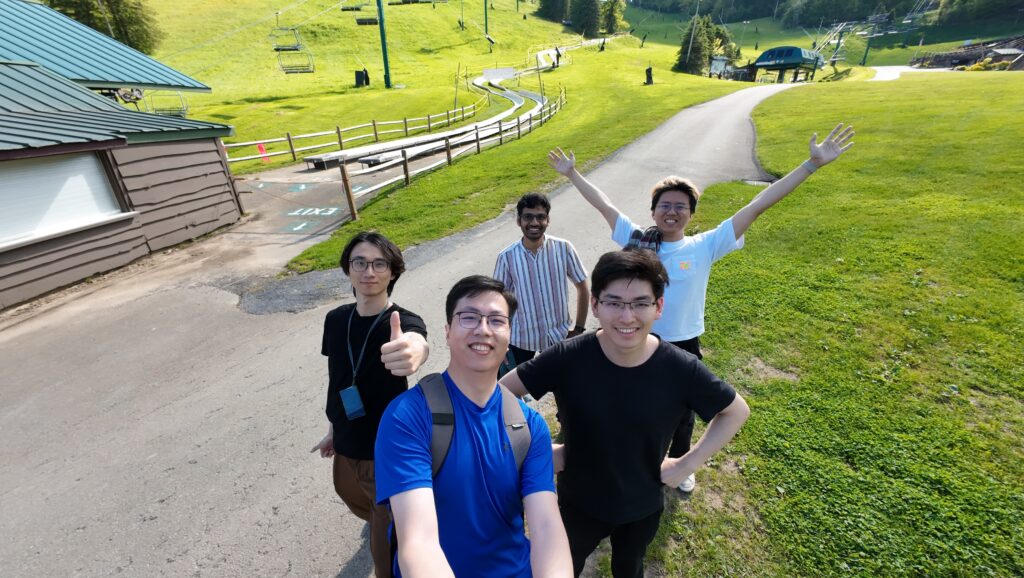 Yuhao Chen and his lab mates at Seven Springs Mountain Resort.