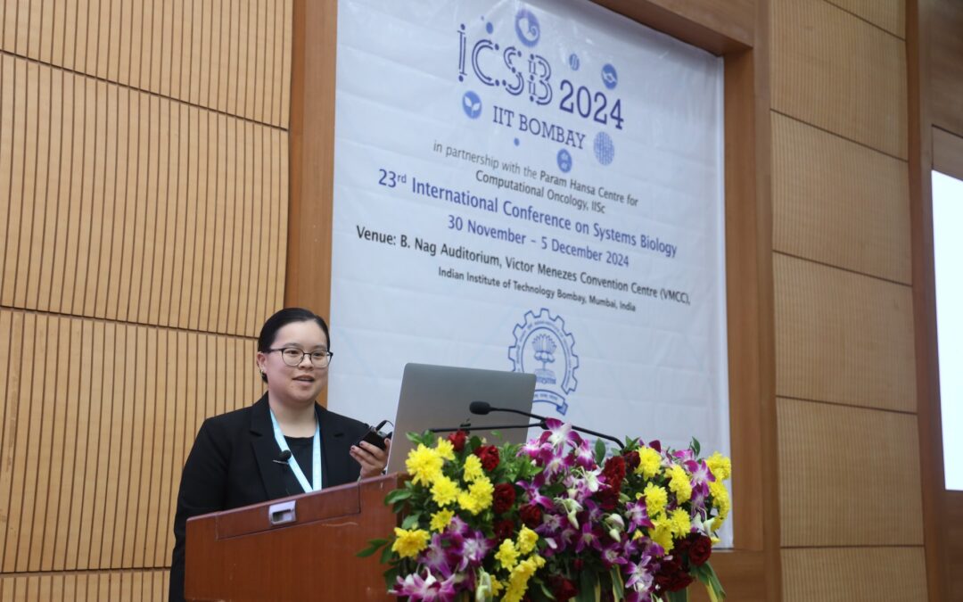 Sophia Hu presents research at the International Conference on Systems Biology