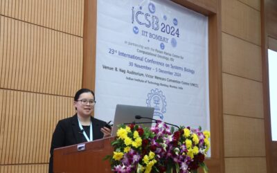 Sophia Hu presents research at the International Conference on Systems Biology